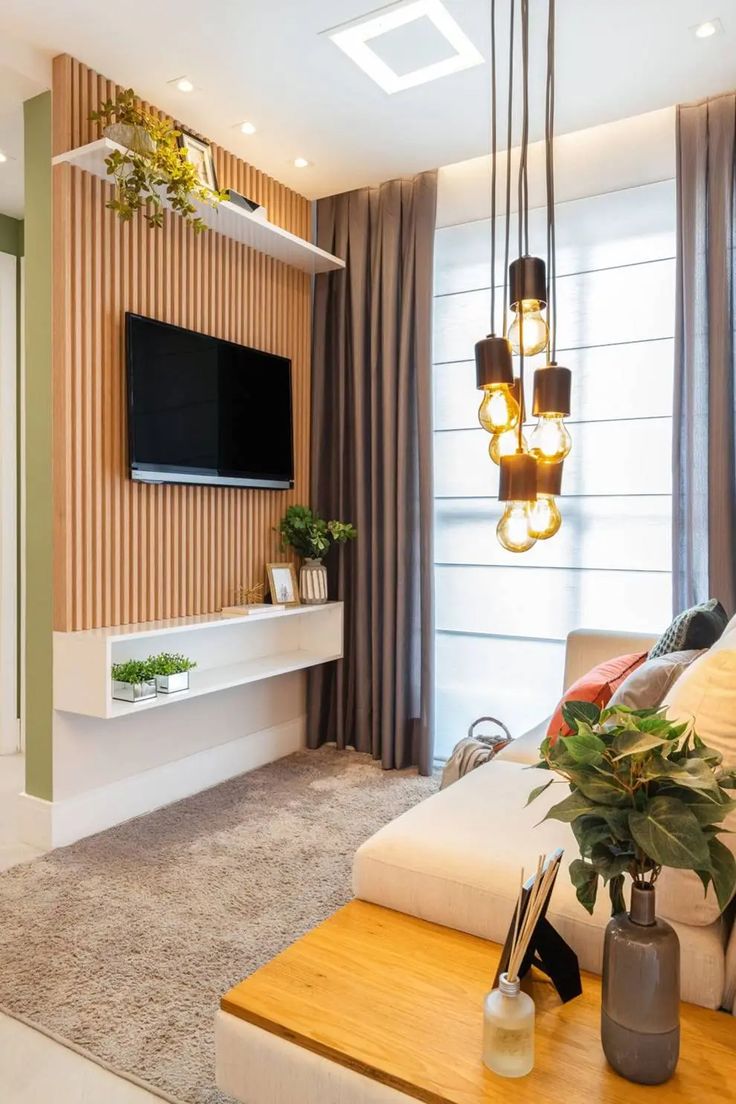 iluminação sala apartamento pequeno
