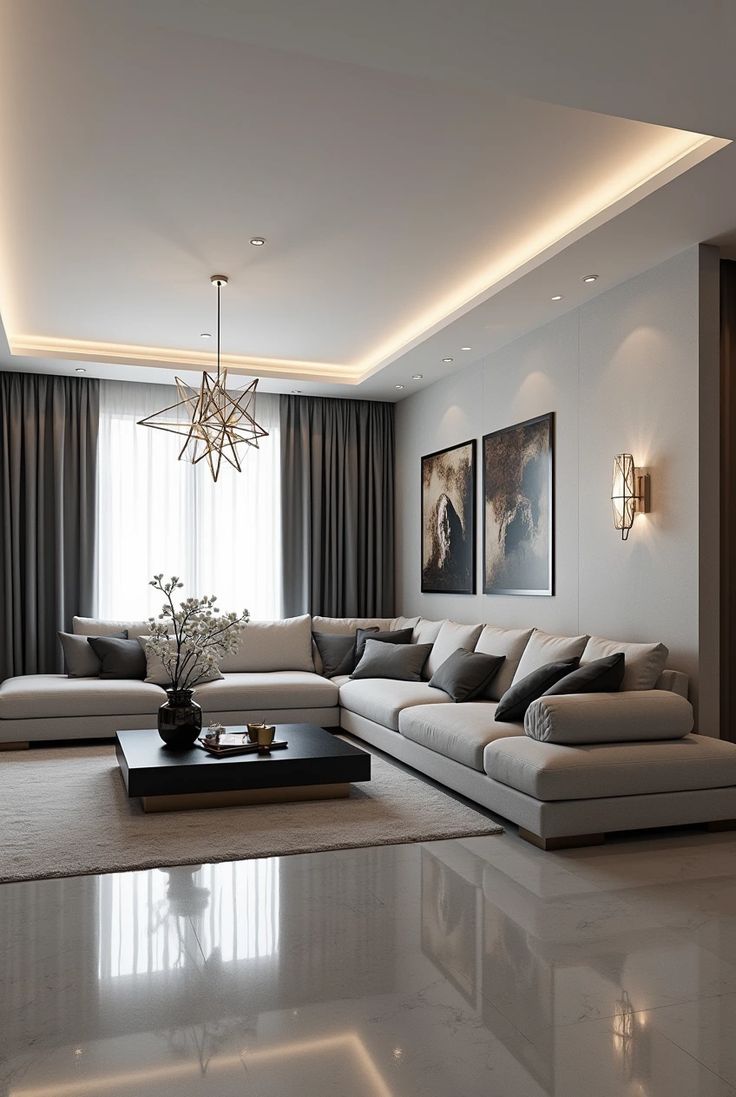 sala minimalista aconchegante