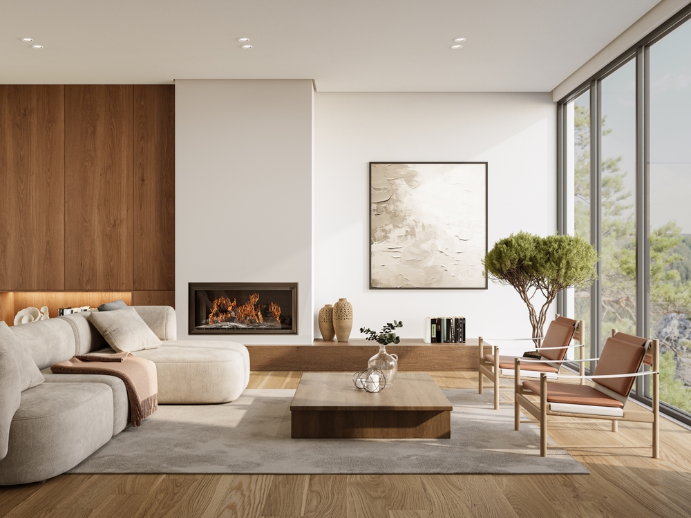 sala minimalista aconchegante