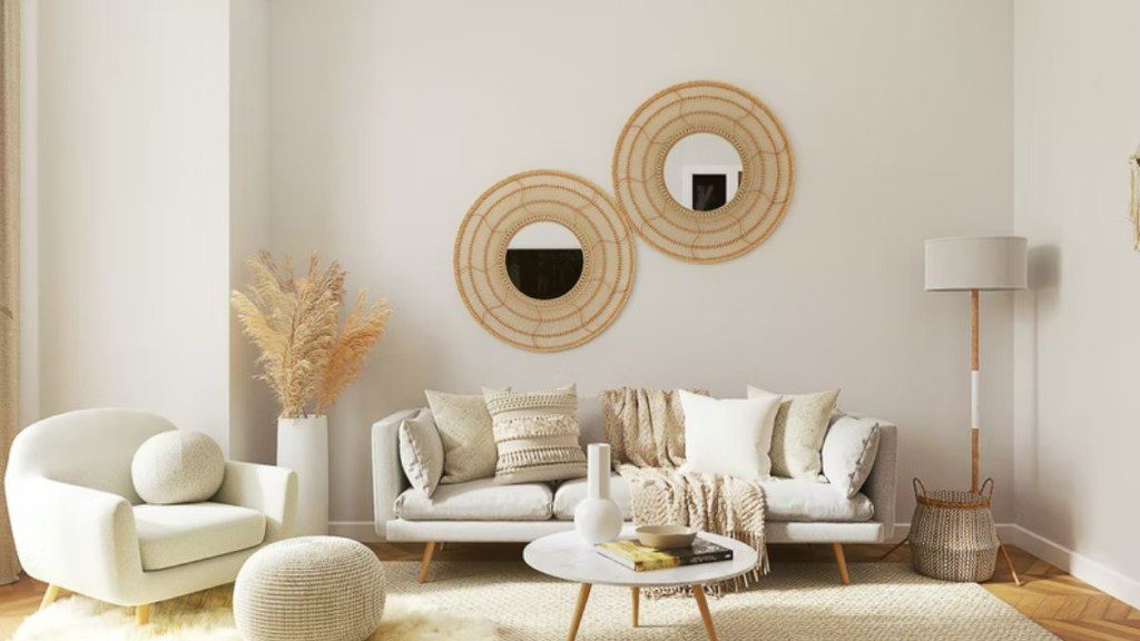 decoração sala pequena minimalista moderna